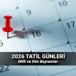 2026 resmi dini tatil günleri